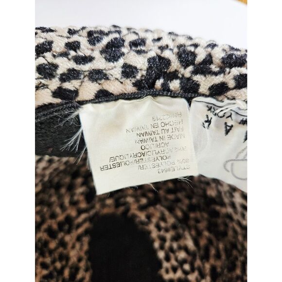 Vintage Betmar New York Velour Fuzzy Cheetah Spotted Print Bucket Cloche Hat main image 8